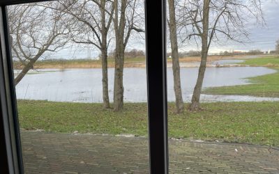 Hoogwater bij de Hutte